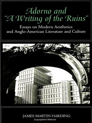 cover image of Adorno and "A Writing of the Ruins"